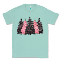 Seafoam pink christmas trees Classic Tee - CowGirlArtShop