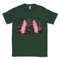 Sports Green pink christmas trees Classic Tee - CowGirlArtShop