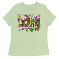 Matcha Mardi Gras love Nurse Ladies Tee - HowdyJamesFarm