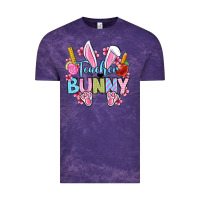 Cloud Purple Easter Teacher bunny Vintage Tee - OliviaCreatesArt