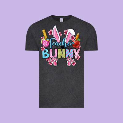 Easter Teacher Bunny Vintage Tee Designed By Oliviacreatesart
