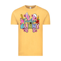 Vintage Mustard Easter Teacher bunny Vintage Tee - OliviaCreatesArt
