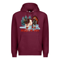 Burgundy merry pigmas Premium Hoodie - LillyAllenDesigns