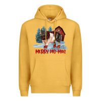 Mustard merry pigmas Premium Hoodie - LillyAllenDesigns