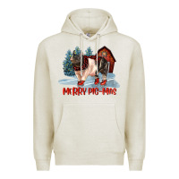 Oatmeal Heather merry pigmas Premium Hoodie - LillyAllenDesigns