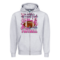 Heather Grey in october we wear pink and watch football Zipper Hoodie - AdoDesignShop