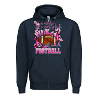 In October We Wear Pink And Watch Football Zipper Hoodie | Teevron