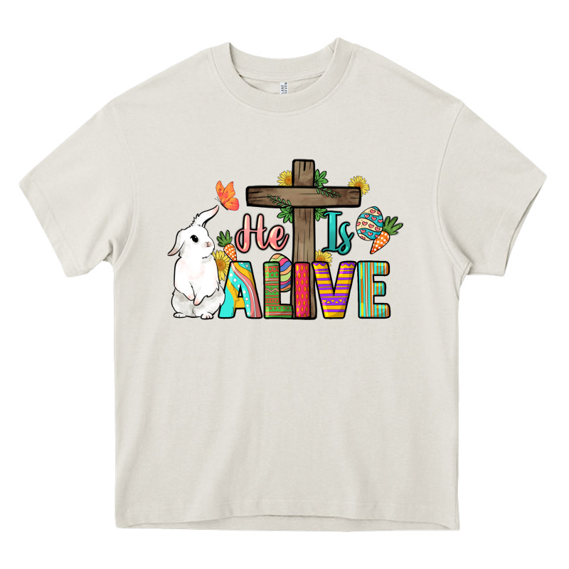 He Is Alive Easter Day Heavy Core Tee by HowdyJamesFarm | Teevron