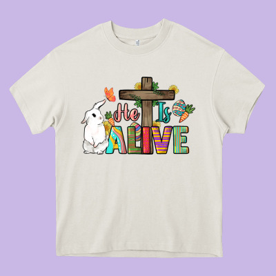 He Is Alive Easter Day Heavy Core Tee Designed By Howdyjamesfarm