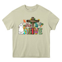 Mossy He is alive Easter Day Heavy Core Tee - HowdyJamesFarm