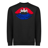 Black cambodian flag lips Heavyweight Sweatshirt - AdoDesignShop