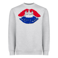 Heather Grey cambodian flag lips Heavyweight Sweatshirt - AdoDesignShop