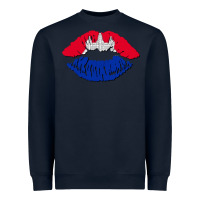 Navy cambodian flag lips Heavyweight Sweatshirt - AdoDesignShop