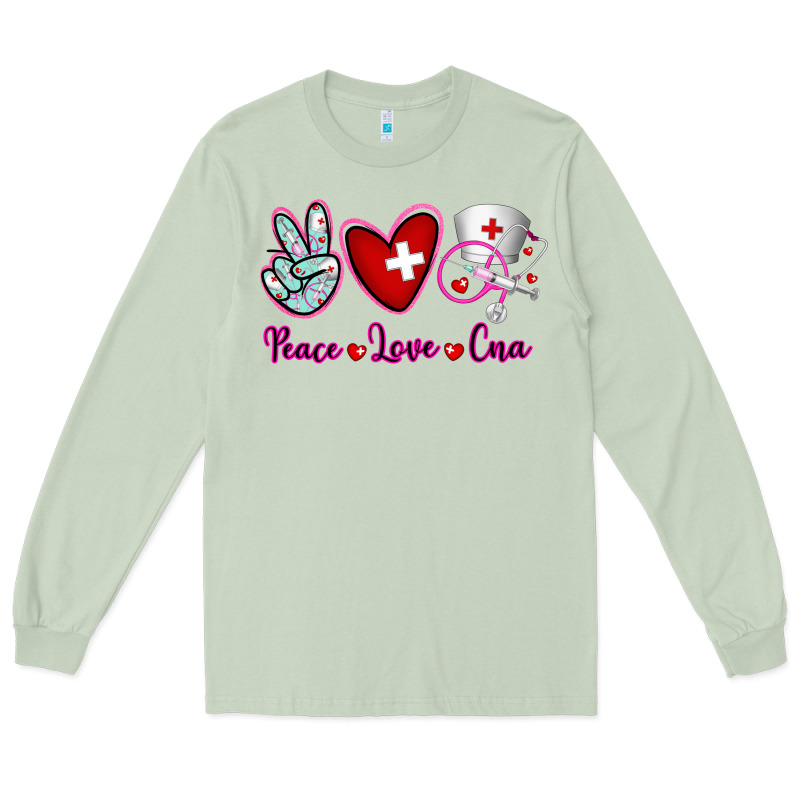 Peace Love Cna Long Sleeve Tee by RanaPortraitStore | Teevron