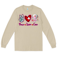 Mushroom Peace Love Cna Long Sleeve Tee - RanaPortraitStore