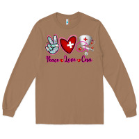 Toasted Coconut Peace Love Cna Long Sleeve Tee - RanaPortraitStore