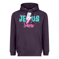 Plum jesus saves Heavyweight Hoodie - JahusDesignShop