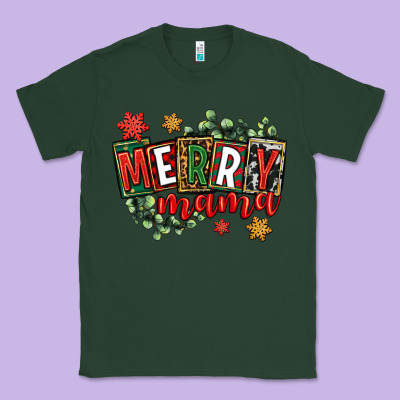 Merry Mama Classic Tee Designed By Cowgirlartshop