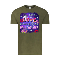 Vintage Olive Why fall in love when you can fall asleep Vintage Tee - FaDigitalArtStudio