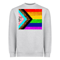 Heather Grey pride flag Heavyweight Sweatshirt - AdoDesignShop