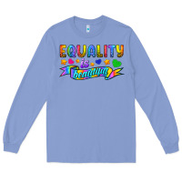 Colony Blue Equality Is Beautiful Long Sleeve Tee - BundleAndBundleShop