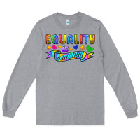Heather Grey Equality Is Beautiful Long Sleeve Tee - BundleAndBundleShop
