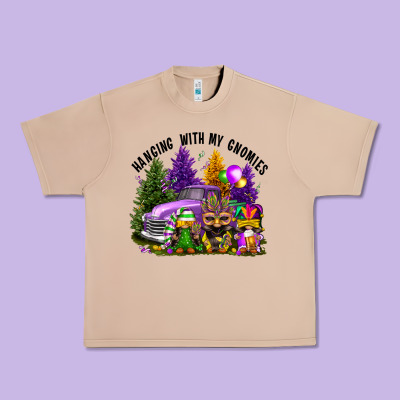 Mardi Gras Hanging With My Gnomies Urban Heavy Tee Designed By Fadigitalartstudio
