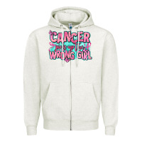 Oatmeal Heather cancer pick up the wrong girl Zipper Hoodie - AdoDesignShop