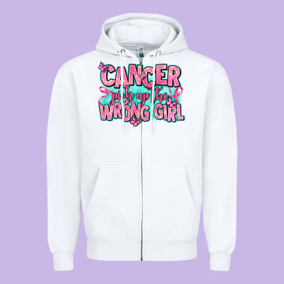 Cancer Pick Up The Wrong Girl Zipper Hoodie Designed By Adodesignshop