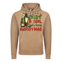 Vintage Coffee just a girl who loves christmas Vintage Hoodie - BundleAndBundleShop