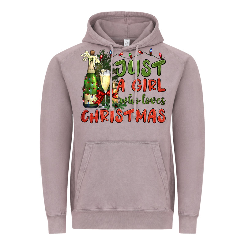 Just A Girl Who Loves Christmas Vintage Hoodie by BundleAndBundleShop | Teevron