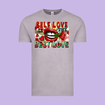 Self Love Is The Best Love Vintage Tee Designed By Fadigitalartstudio