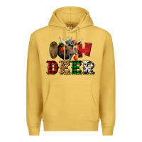 Antique Gold oh deer christmas Premium Hoodie - LillyAllenDesigns