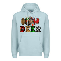 Blue Mist oh deer christmas Premium Hoodie - LillyAllenDesigns
