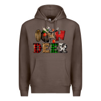 Coffee oh deer christmas Premium Hoodie - LillyAllenDesigns