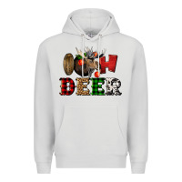Dove Grey oh deer christmas Premium Hoodie - LillyAllenDesigns