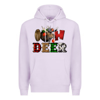 Lilac oh deer christmas Premium Hoodie - LillyAllenDesigns