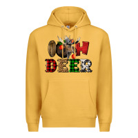 Mustard oh deer christmas Premium Hoodie - LillyAllenDesigns
