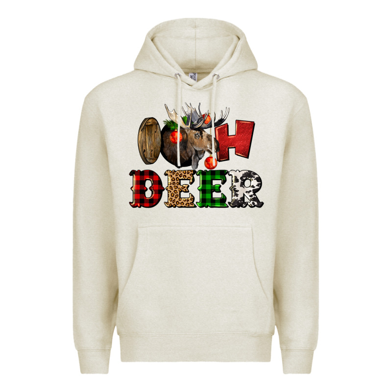 Oh Deer Christmas Premium Hoodie by LillyAllenDesigns | Teevron