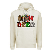 Oatmeal Heather oh deer christmas Premium Hoodie - LillyAllenDesigns
