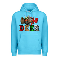 Ocean Blue oh deer christmas Premium Hoodie - LillyAllenDesigns
