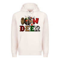 Pale Pink oh deer christmas Premium Hoodie - LillyAllenDesigns