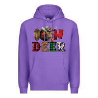 Purple oh deer christmas Premium Hoodie - LillyAllenDesigns