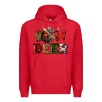 Red oh deer christmas Premium Hoodie - LillyAllenDesigns