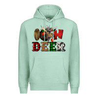 Seafoam oh deer christmas Premium Hoodie - LillyAllenDesigns