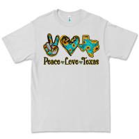Dove Grey Peace Love Texas Premium Tee - Jasminsmagicworld