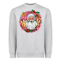 Heather Grey merry christmas peace santa Heavyweight Sweatshirt - AdoDesignShop