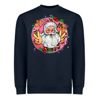 Merry Christmas Peace Santa Heavyweight Sweatshirt | Teevron