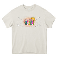 Cream summer vibes with birds Heavy Core Tee - TumblerDesignByShophia