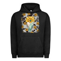 Pigment Black cowhide sunflower gemstone bull skull Urban Hoodie - JahusDesignShop